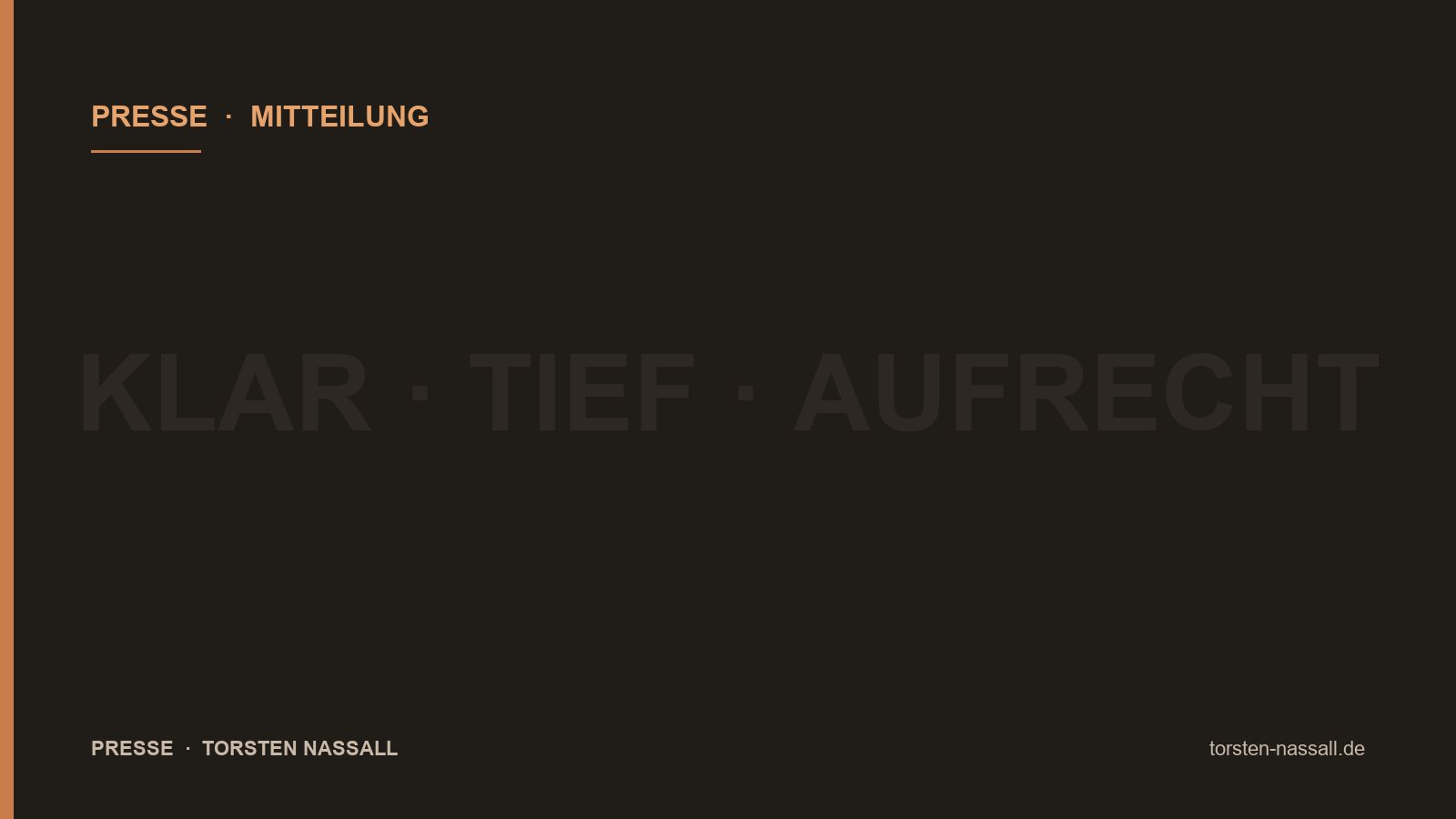 Pressemitteilung: Coaching für Männer